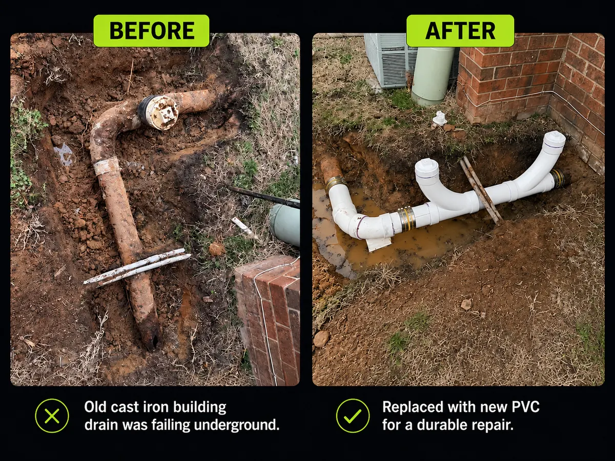 Perfection Plumbers before and after plumbing repair photo 3
